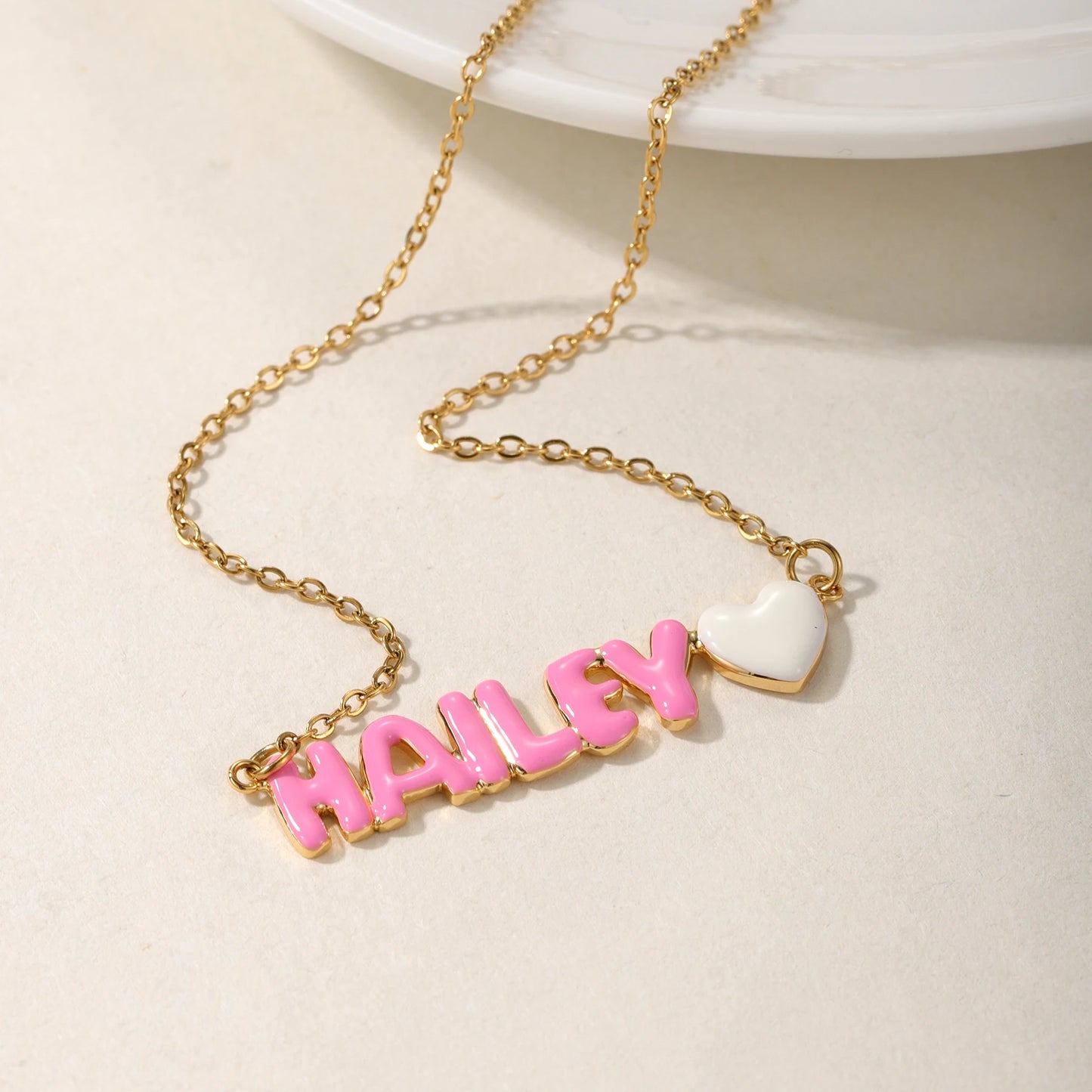 RAINBOWCHAIN - 304L Stainless Steel Custom Colorful Name Necklace