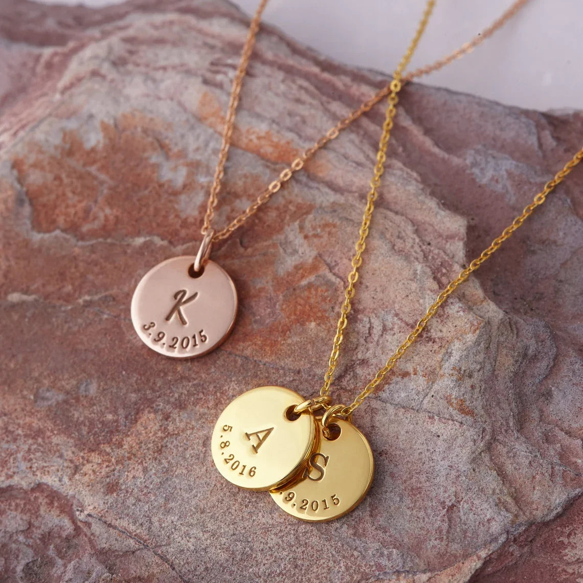 LUMI - Personalized Gold-Plated Initial Disc Necklace