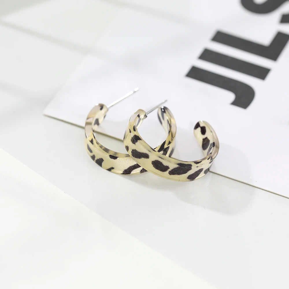 WILDCAT - Acrylic Leopard Hoop Earrings