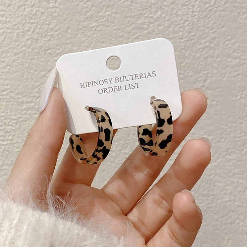 WILDCAT - Acrylic Leopard Hoop Earrings