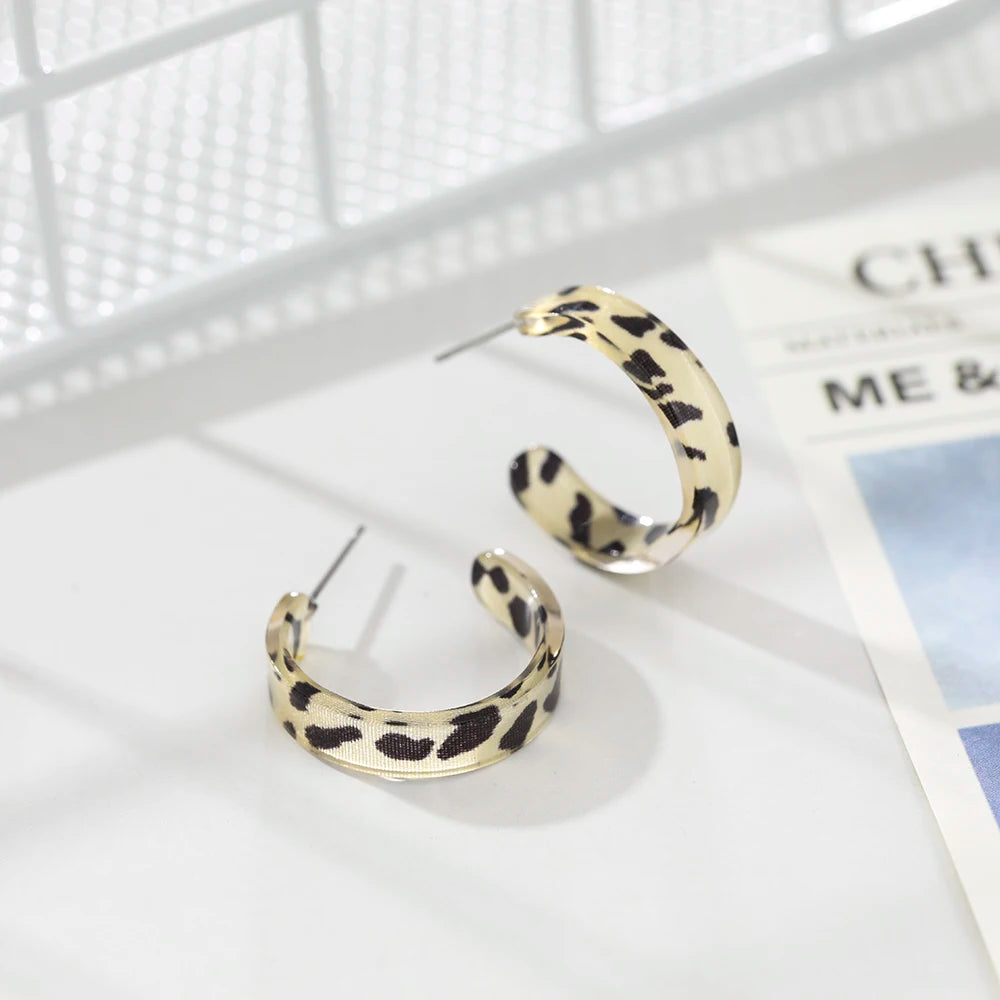 WILDCAT - Acrylic Leopard Hoop Earrings