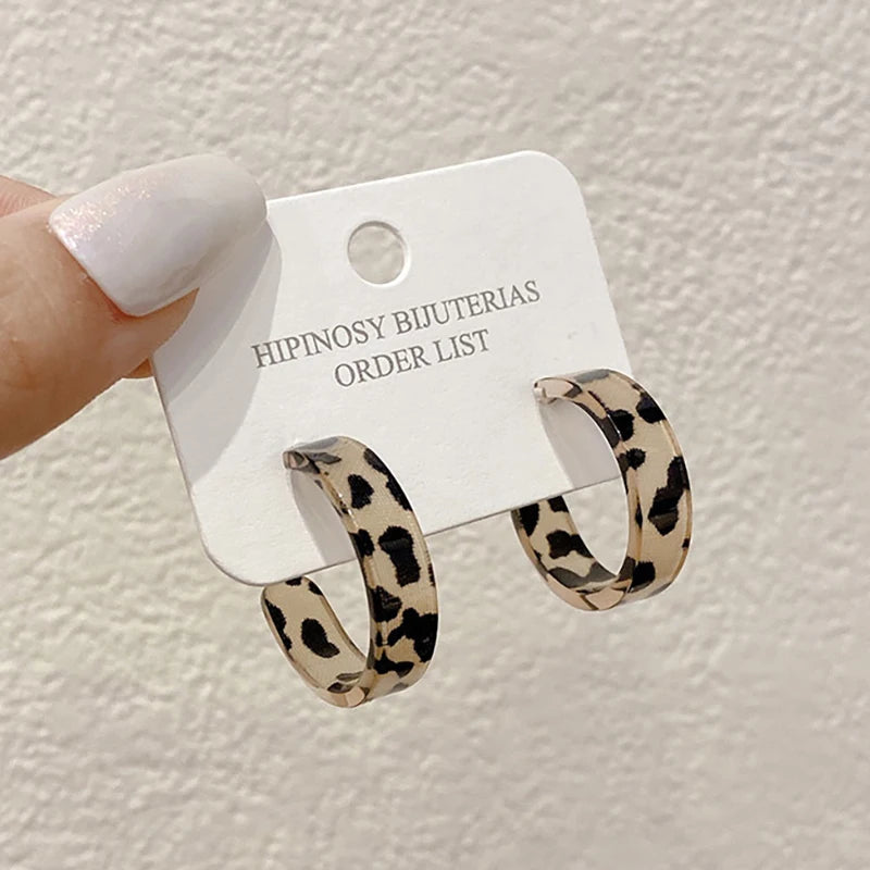 WILDCAT - Acrylic Leopard Hoop Earrings