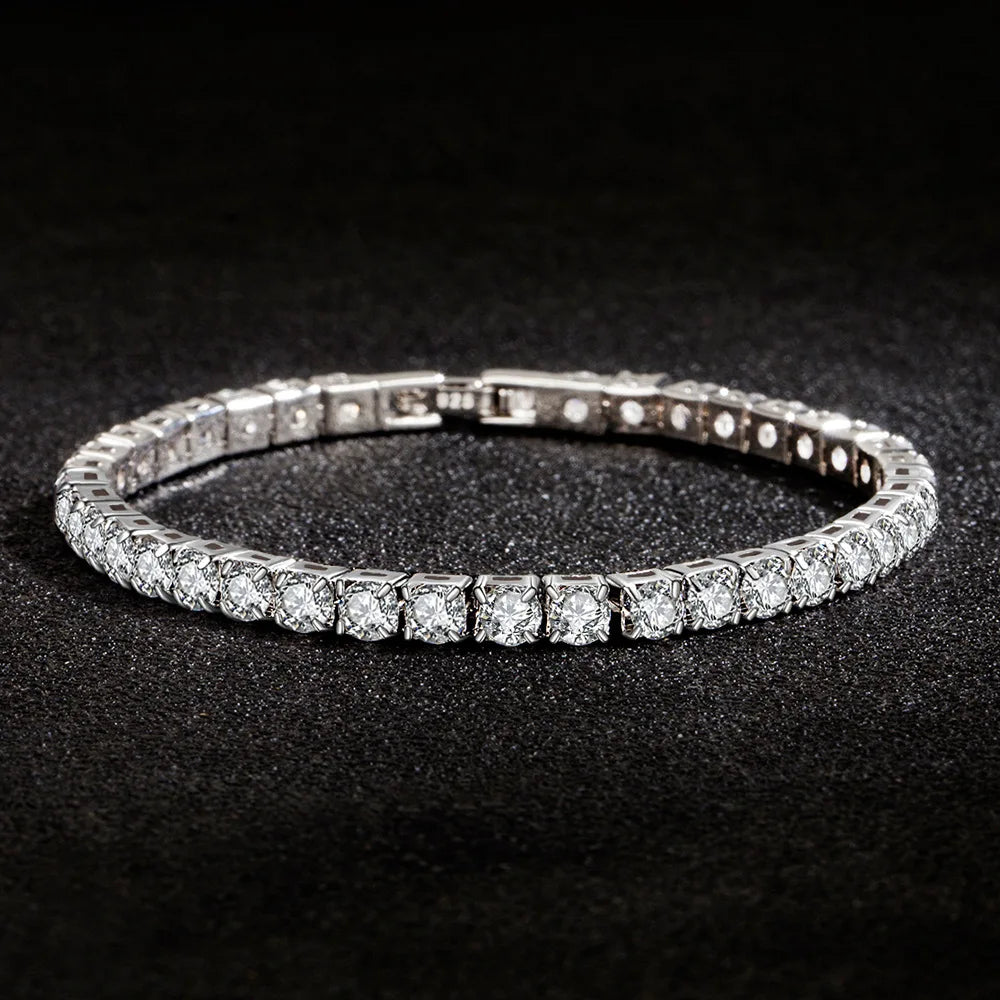STELLAR - 925 Sterling Silver Tennis Bracelet with Zirconia