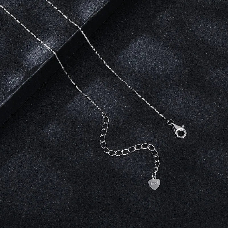SERAFINA - 925 Sterling Silver Sparkling Moissanite Tassel Necklace