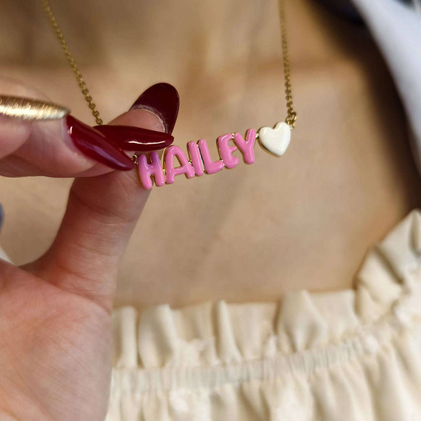 RAINBOWCHAIN - 304L Stainless Steel Custom Colorful Name Necklace
