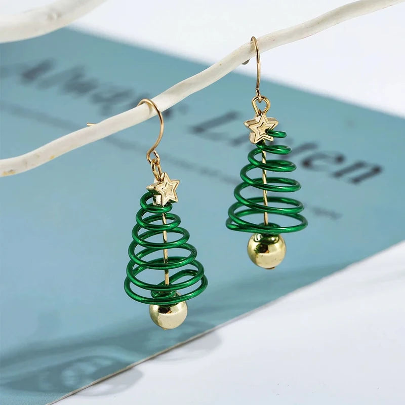 FESTIVE JOY - Christmas Tree & Snowman Earrings Set