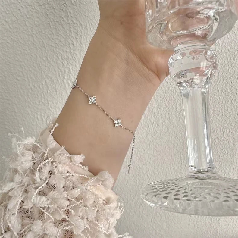 GARDENIA - 18K Gold-Plated Sterling Silver Floral Bracelet