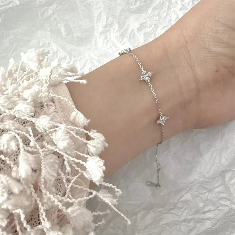 GARDENIA - 18K Gold-Plated Sterling Silver Floral Bracelet