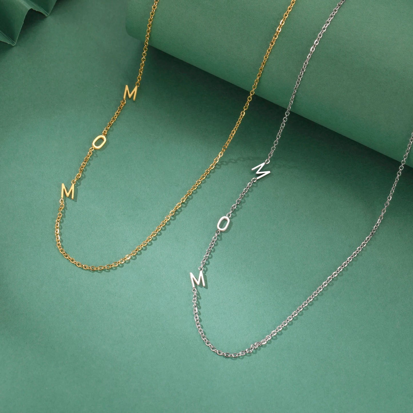 ASTRA - Minimalist Custom Stainless Steel 18k Gold Plated Initial Necklace