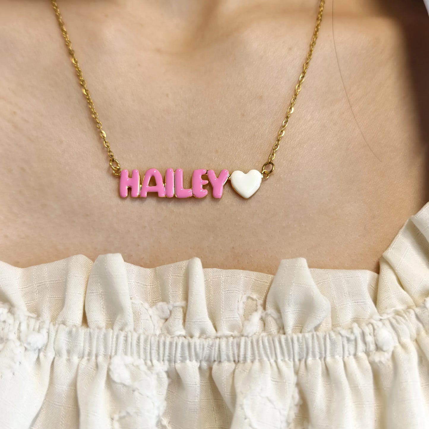 RAINBOWCHAIN - 304L Stainless Steel Custom Colorful Name Necklace