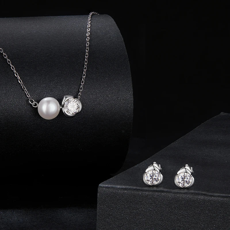 FLORA - Sterling Silver Moissanite Rosebud Stud Earrings