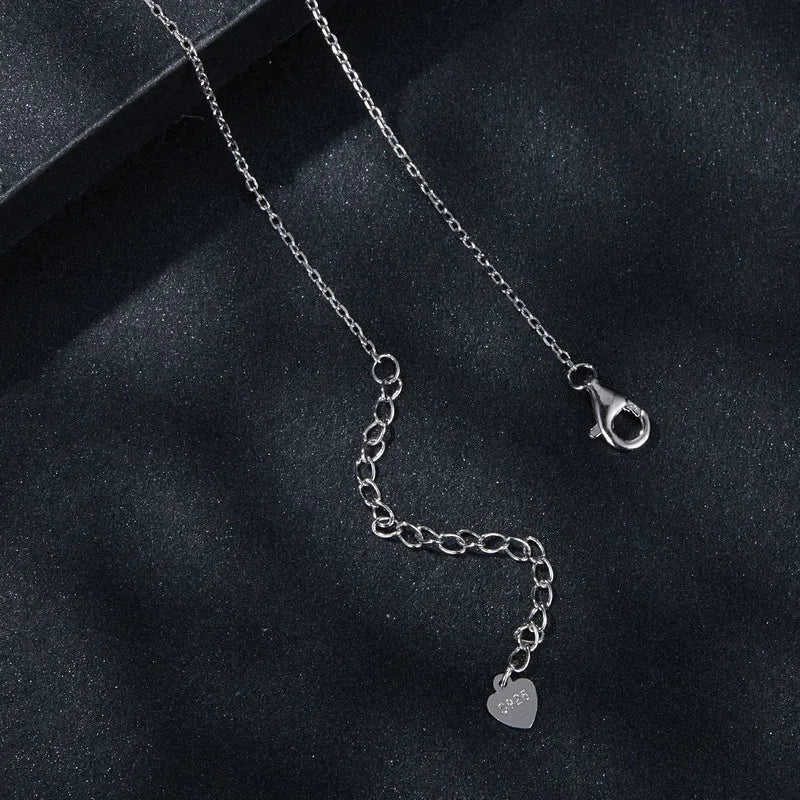 SERAPHINA - Sterling Silver Heart Moissanite Pendant Necklace