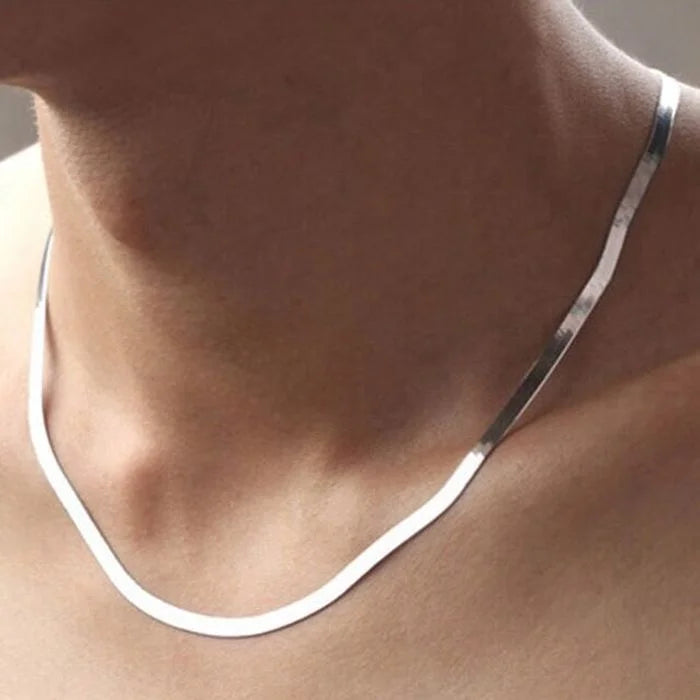 LUXE - Classic Gold Herringbone Chain Necklace