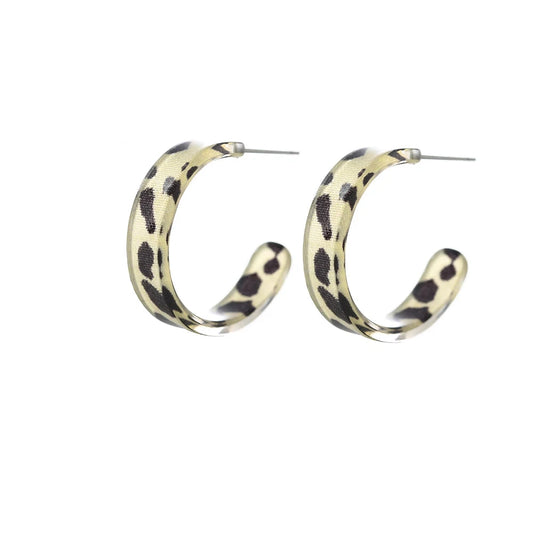 WILDCAT - Acrylic Leopard Hoop Earrings