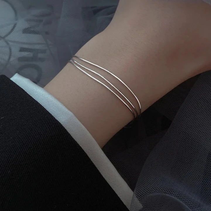 VELO - Minimalist 925 Sterling Silver Layered Bracelet