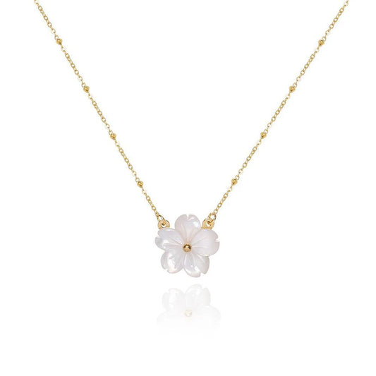 BLOSSOM - 316L Stainless Steel Seashell Flower Necklace