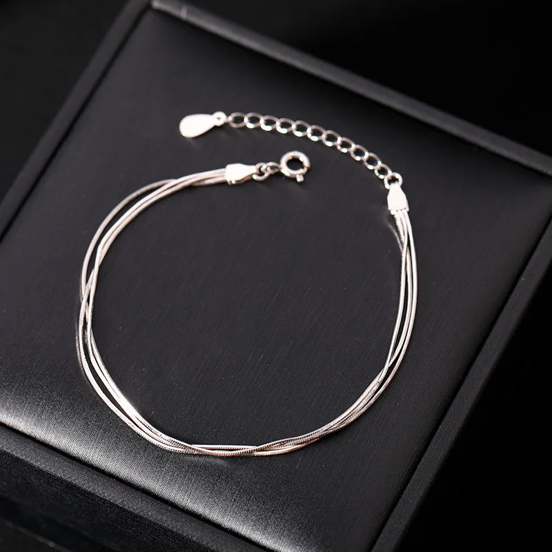 VELO - Minimalist 925 Sterling Silver Layered Bracelet