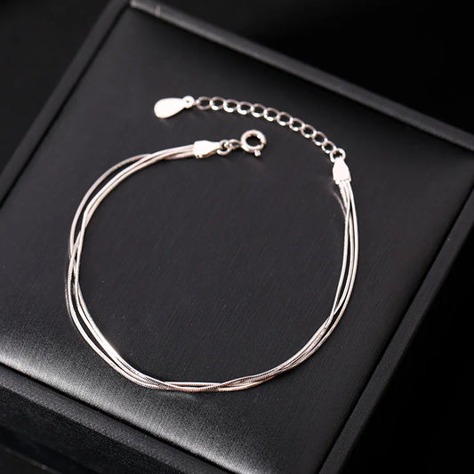 VELO - Minimalist 925 Sterling Silver Layered Bracelet