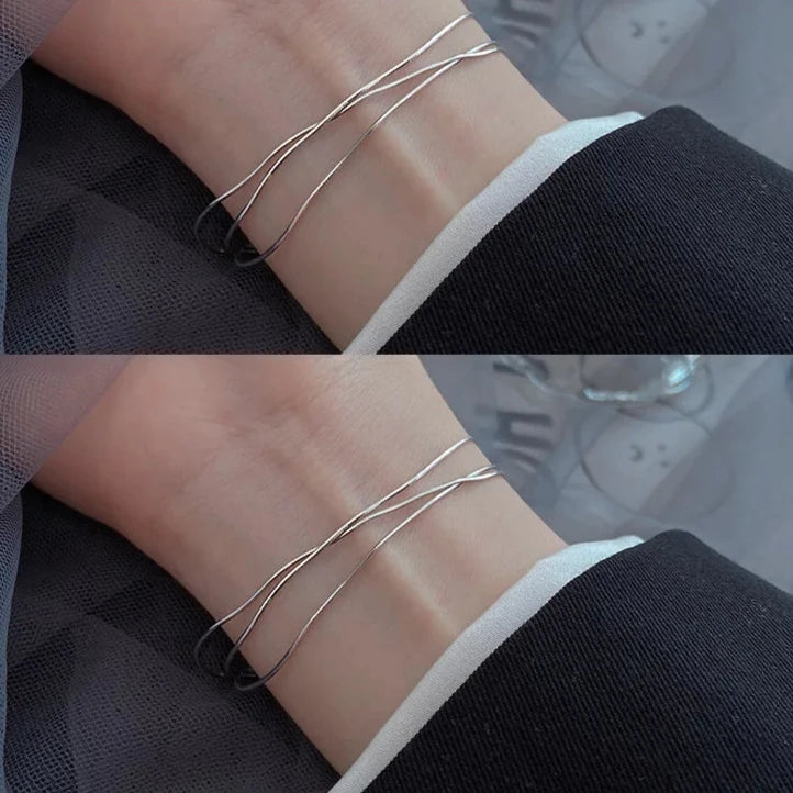 VELO - Minimalist 925 Sterling Silver Layered Bracelet